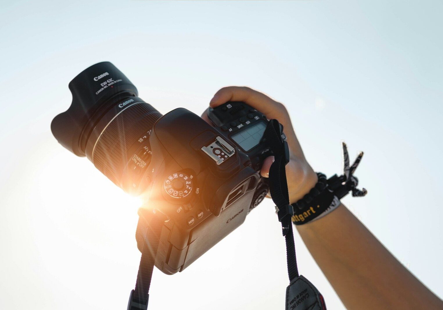 a person holding a camera up to take a picture